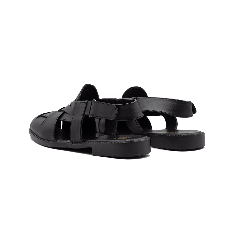 Peshwari Chappal | Black | WLP-01B - Walrus Lifestyle