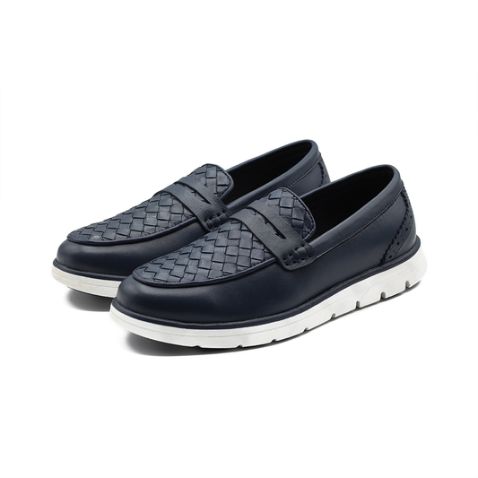 AeroBraid Leather Sneaker Series| Navy Blue| WLS-26BL